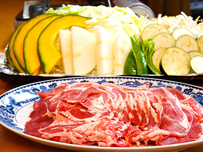 ロッジくるま 料理 ジンギスカン